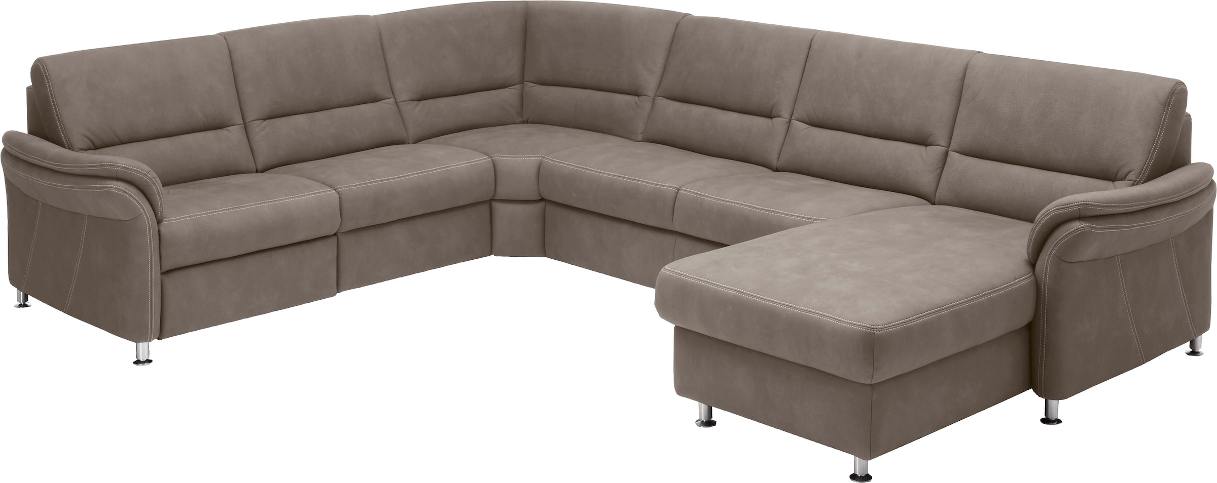 Die PlanBar Wohnlandschaft »ZE-EM16033 U-Form, Breite 330 cm« wahlweise mit Kopfstützen und Bettfunktion