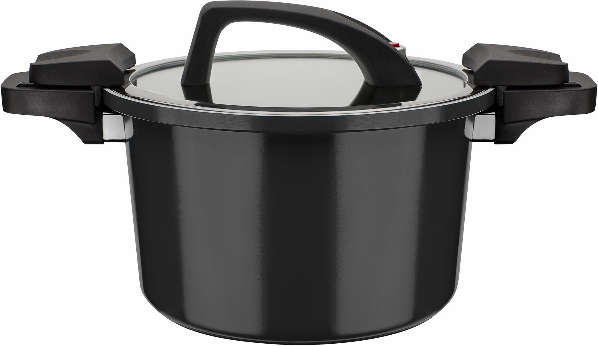 Jahren tlg.), GSW XXL Garantie mit Induktion (1 »Gourmet Nero«, Dampfgartopf Dampfkochtopf, Aluminium, 3