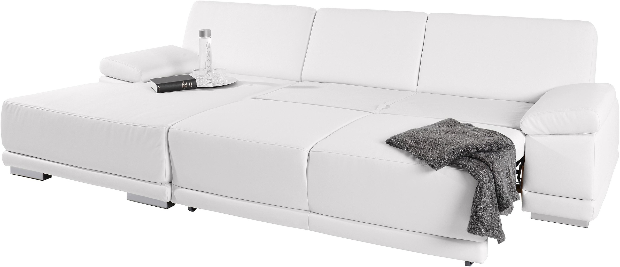 sit&more Ecksofa »Coria L-Form«, mit XL-Recamiere, wahlweise mit Bettfunktion