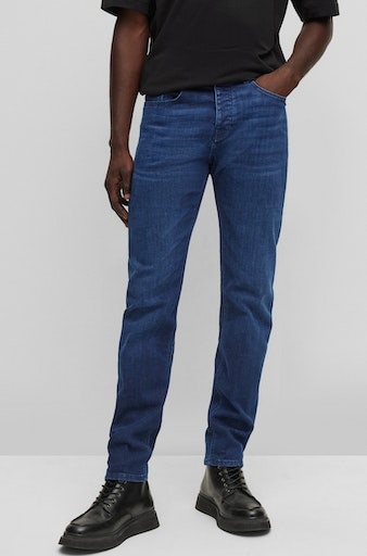 ♕ »Taber Leder-Badge mit bei BC-P-1«, ORANGE BOSS Regular-fit-Jeans