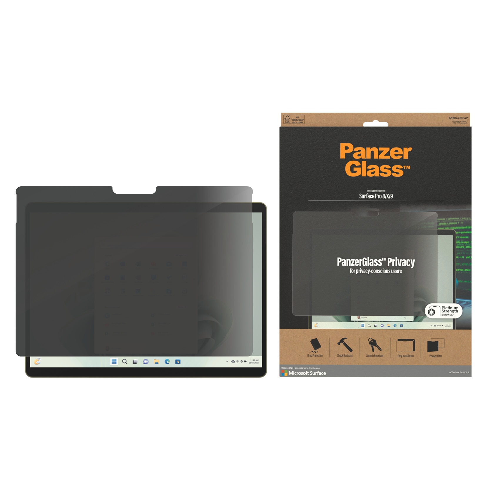 Displayschutzfolie »Privacy Glas Microsoft Surface Pro 8/Pro X/Pro 9«