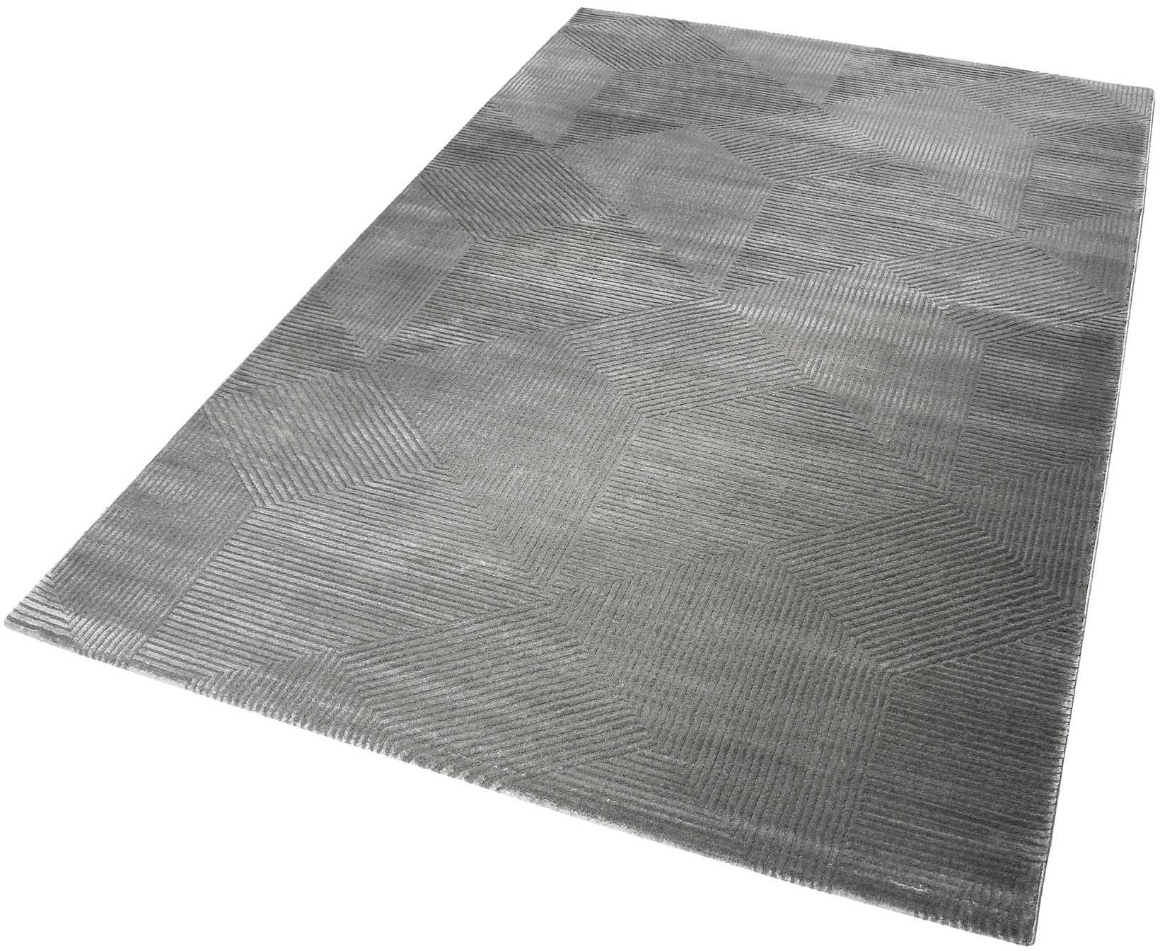 Esprit Teppich »Velvet Groove ESP-8780«, rechteckig, 12 mm Höhe, Kurzflor, Hoch Tief Struktur, Wohnzimmer, Schlafzimmer