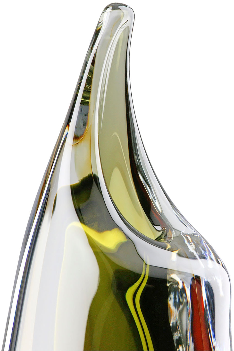 Casablanca by Gilde Tischvase »Vase "Finesse" braun, grün, klar H.30 cm«, (1 St.)