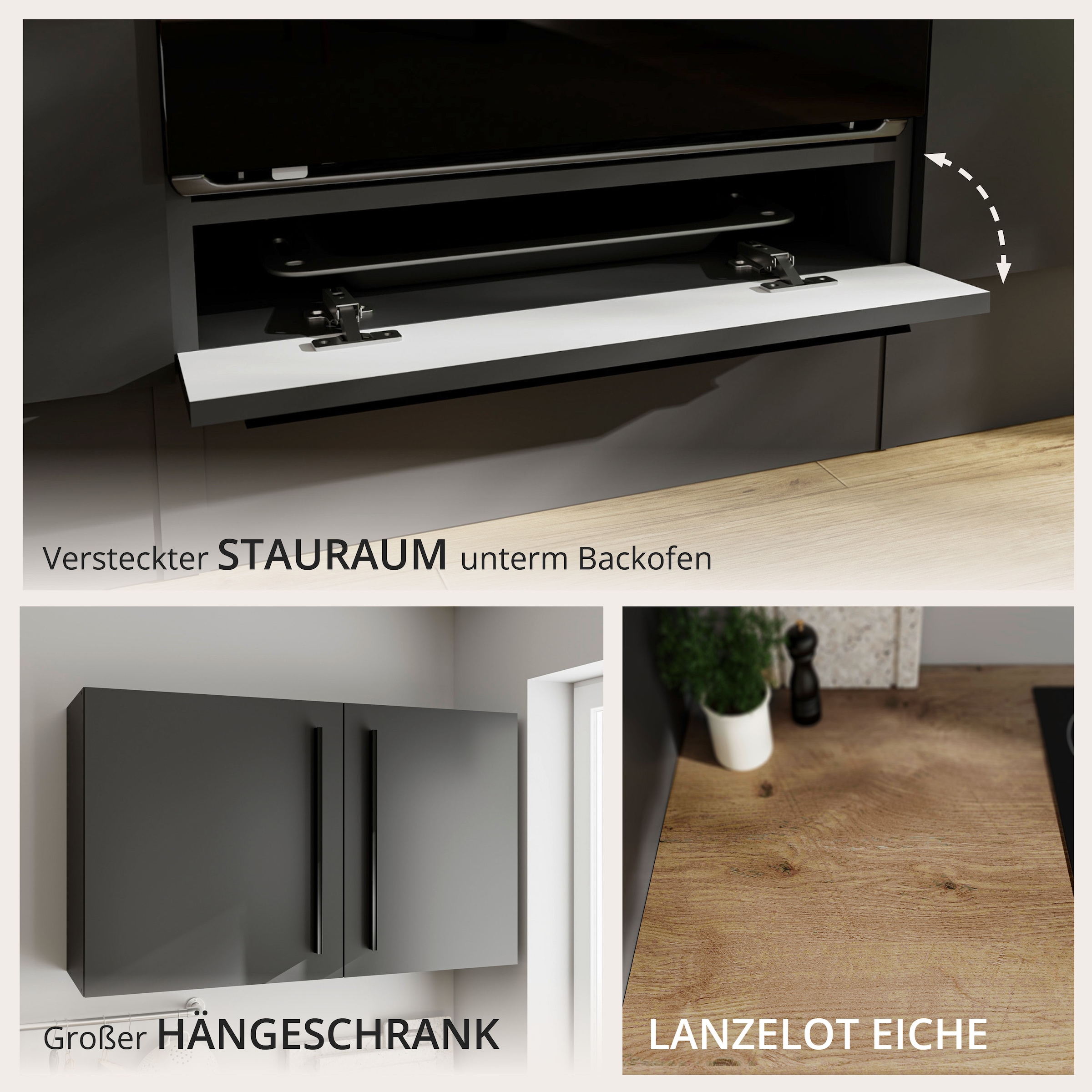 BASIC by Balculina Küchenzeile »Jazz« Breite 280 cm, wahlweise mit E-Geräten