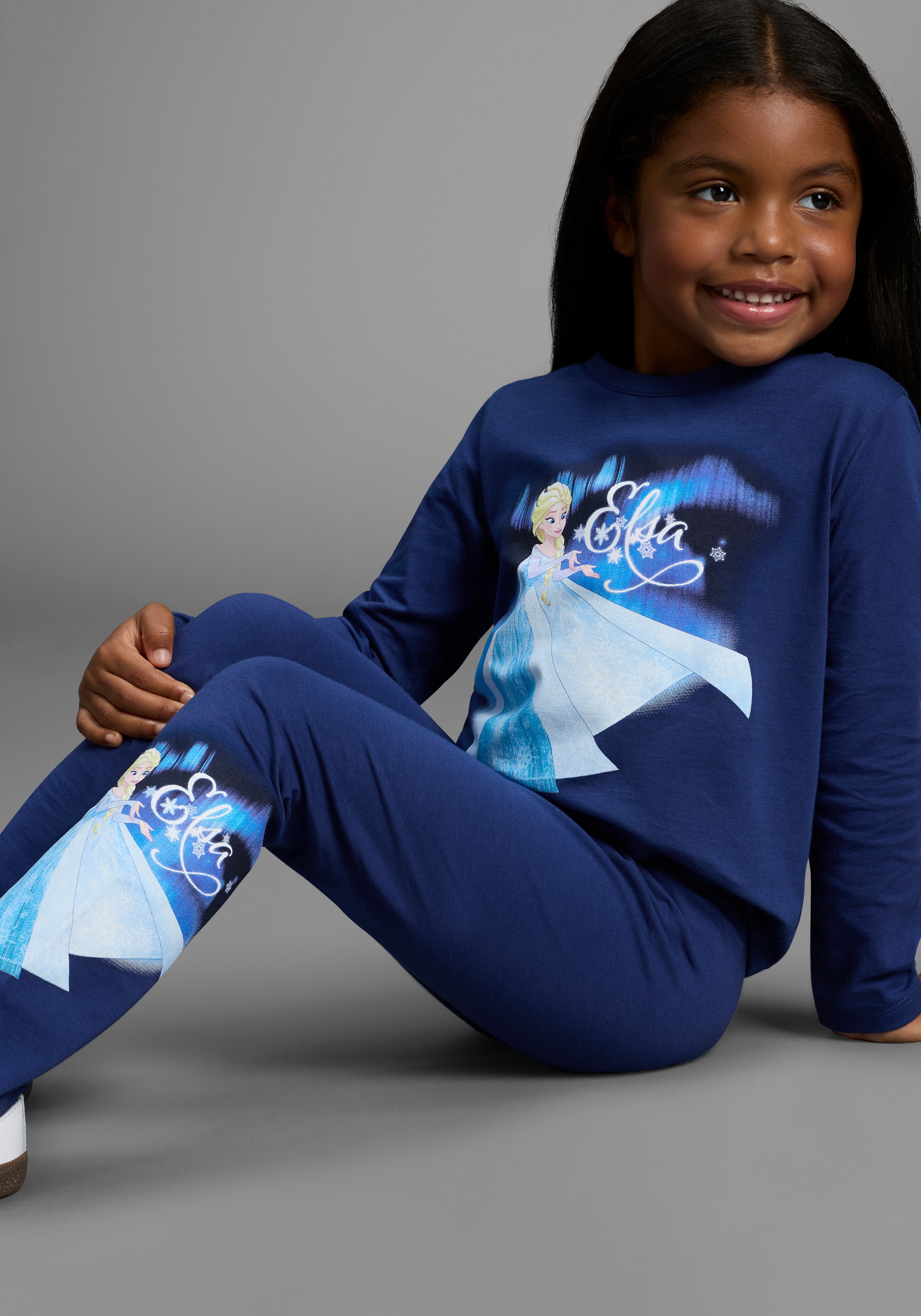 KIDSWORLD Langarmshirt & Leggings »Disney SET Frozen: ELSA« Set, 2 Stk. tlg. Disney ELSA Drucke