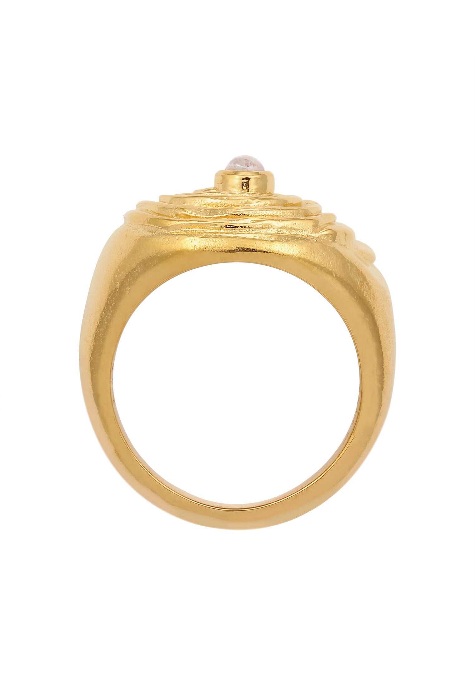 HAZE & GLORY Silberring »Ring Kreis Mondstein Weiß 925 Sterling Silber«