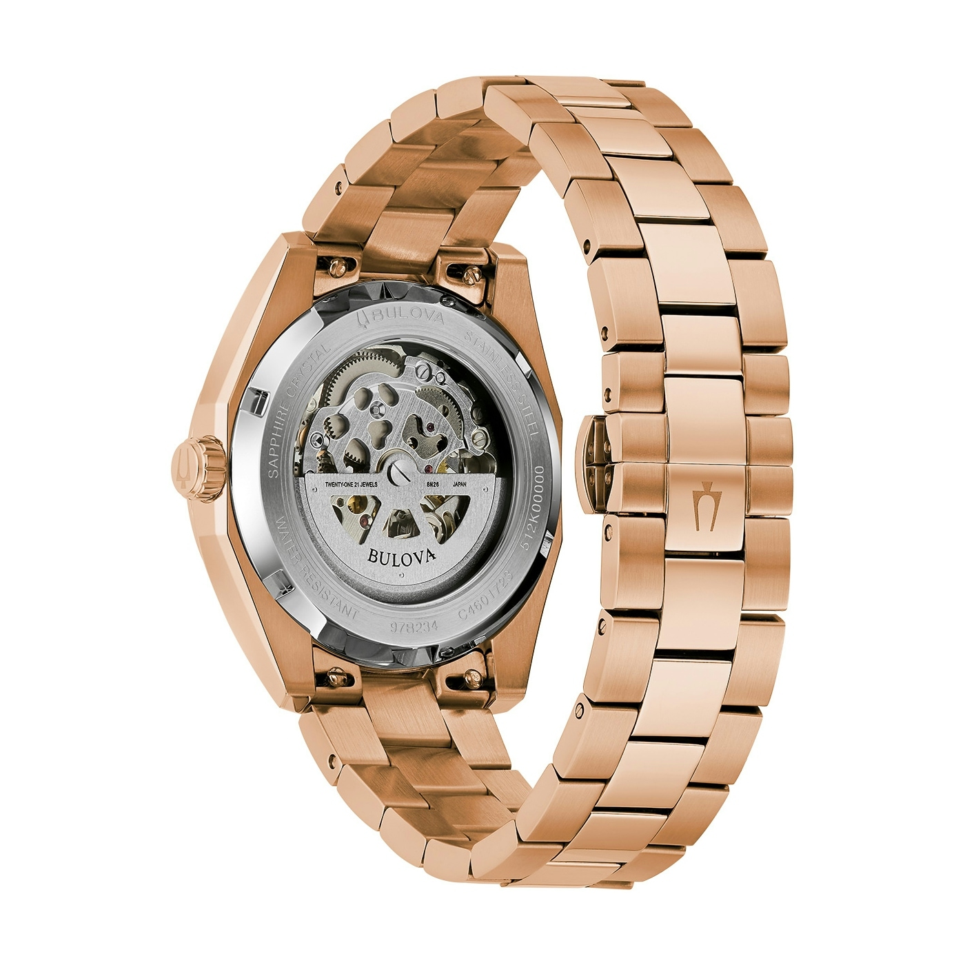 Bulova Automatikuhr »Surveyor« Armbanduhr, Damenuhr, Herrenuhr, Mechanische Uhr, Edelstahlarmband