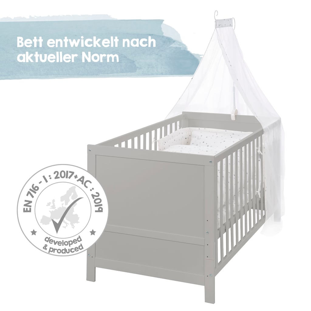 roba® Komplettbett »Sternenzauber, taupe«, (7 tlg.)