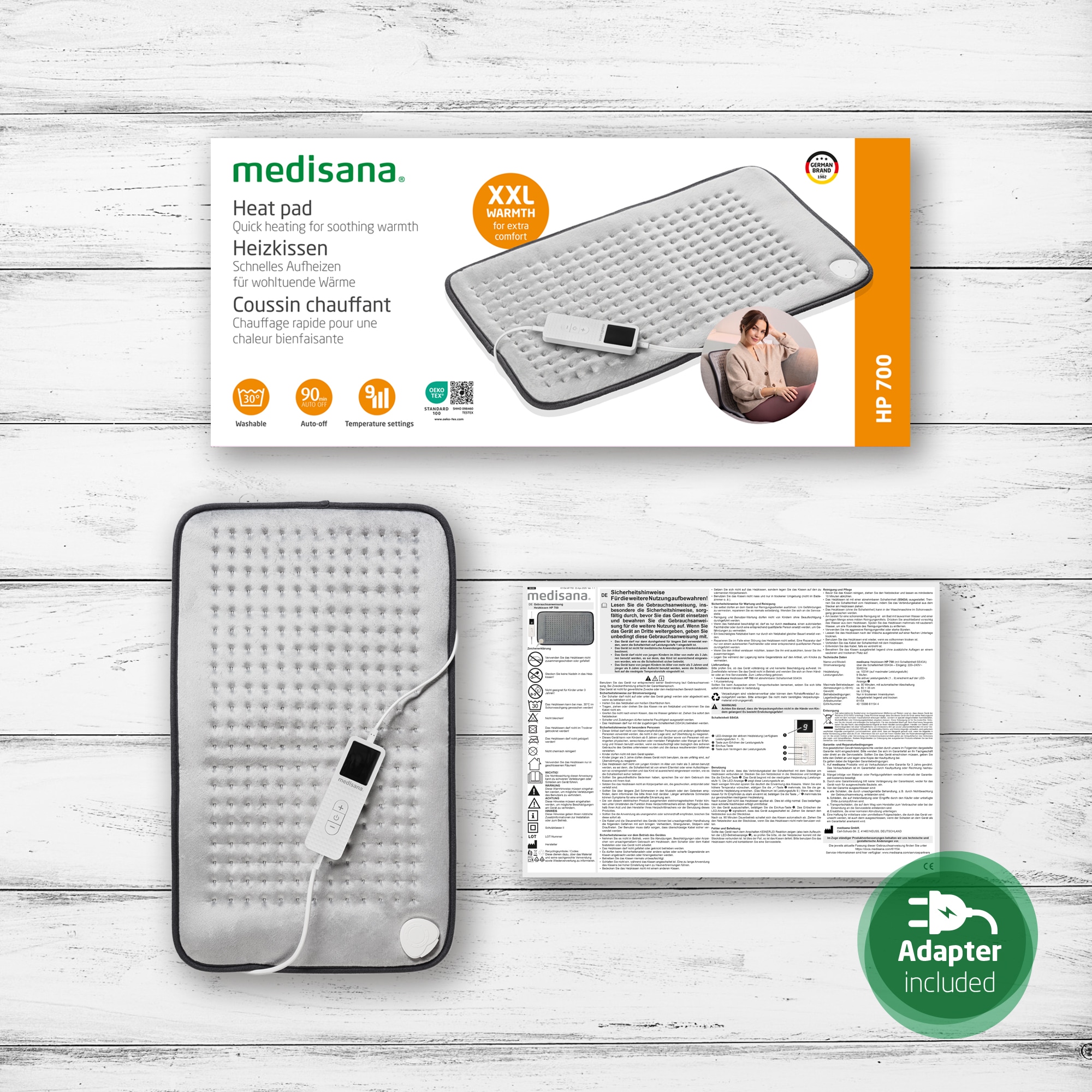 Medisana Heizkissen »HP 700« XXL Größe, 9 Stufen, Überhitzungsschutz, autom. Abschaltung, waschbar