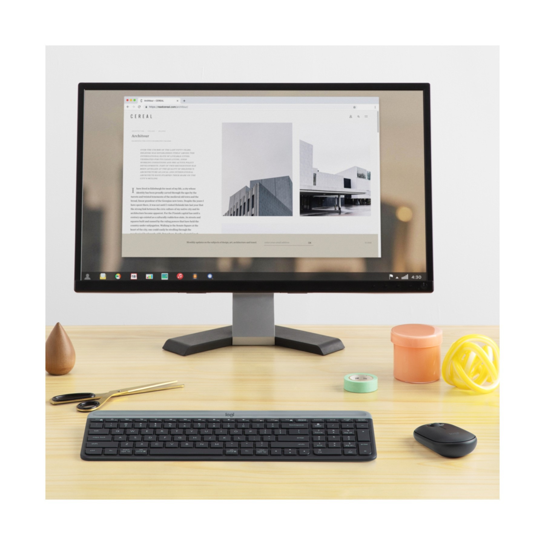 Logitech Tastatur »920-009204«, (Angenehmes Tippen-Antirutsch-Füße-Fn-Tasten-Lautstärkeregler-Multimedia-Tasten-Windows-Sperrtaste-Ziffernblock)
