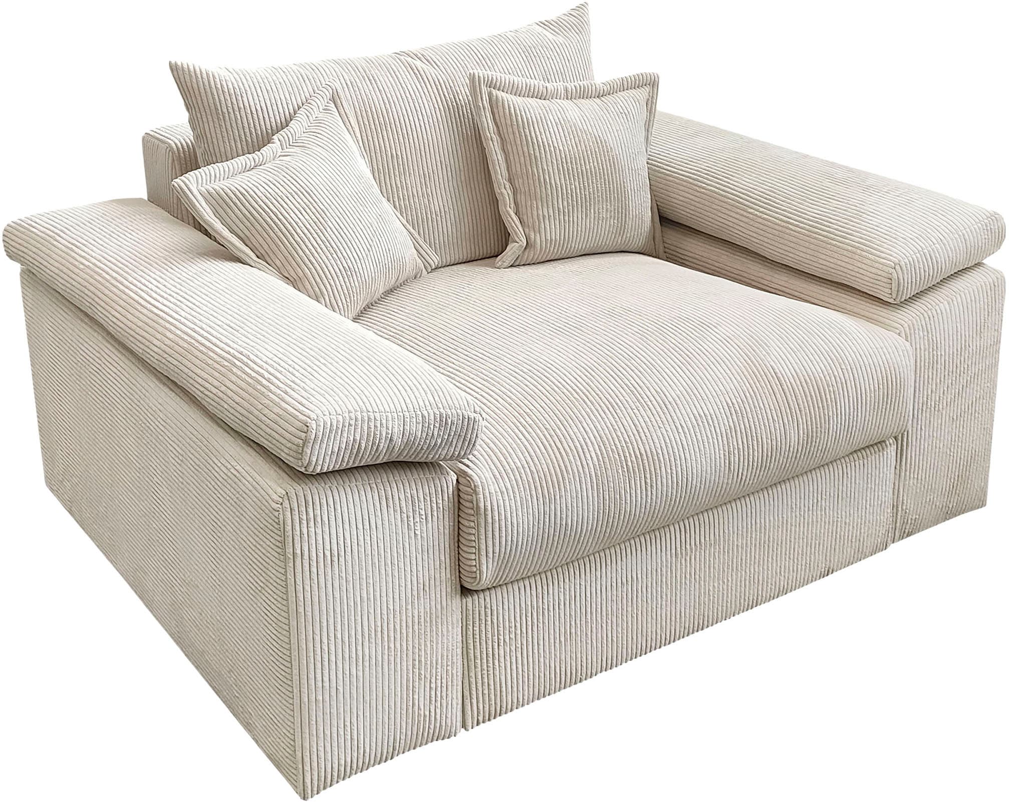 Home affaire XXL-Sessel »Soft&Cosy«, in Cord, inklusive 2 Zierkissen