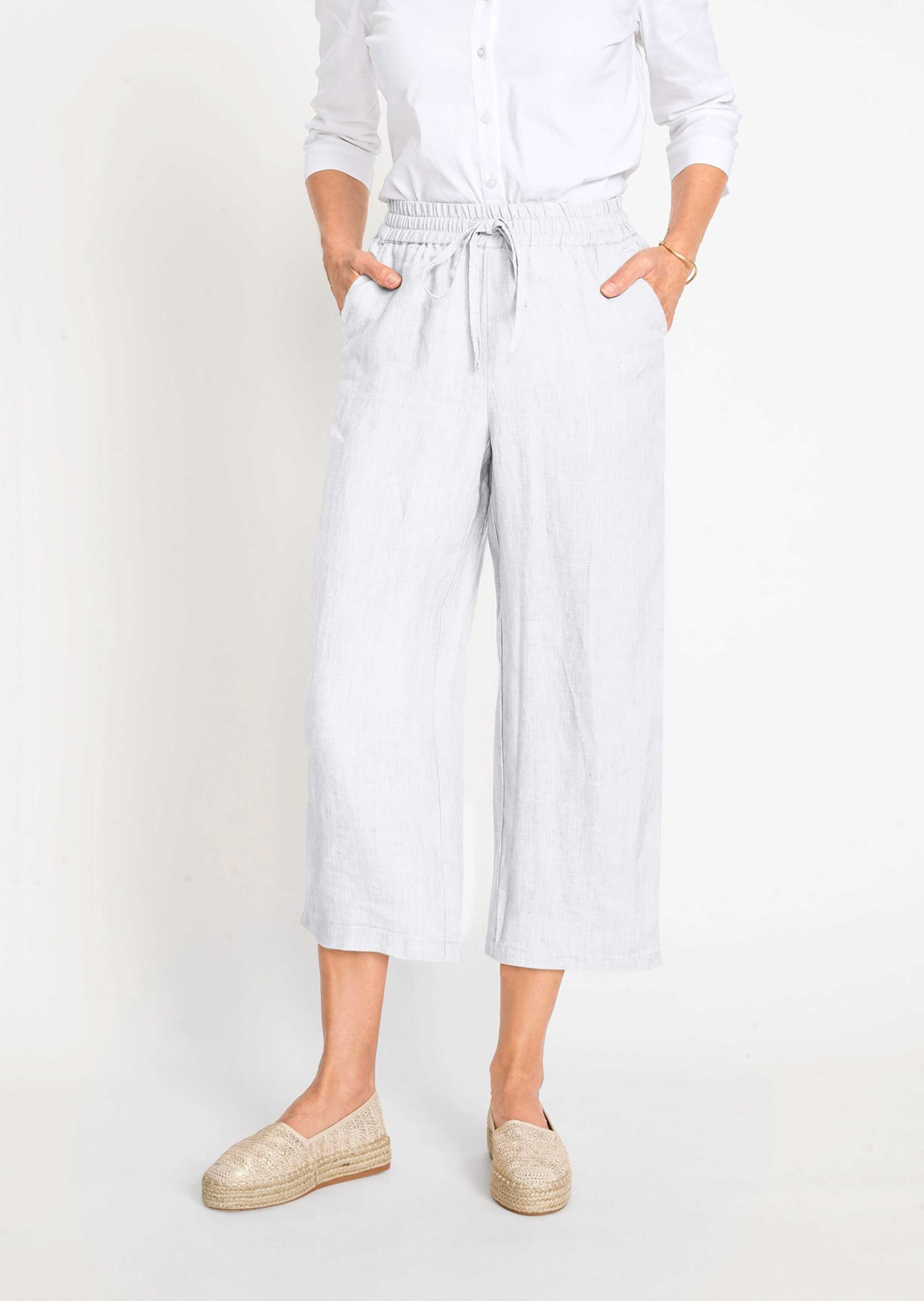 GOLDNER 2-in-1-Hose »Kurzgröße Leinenhose«