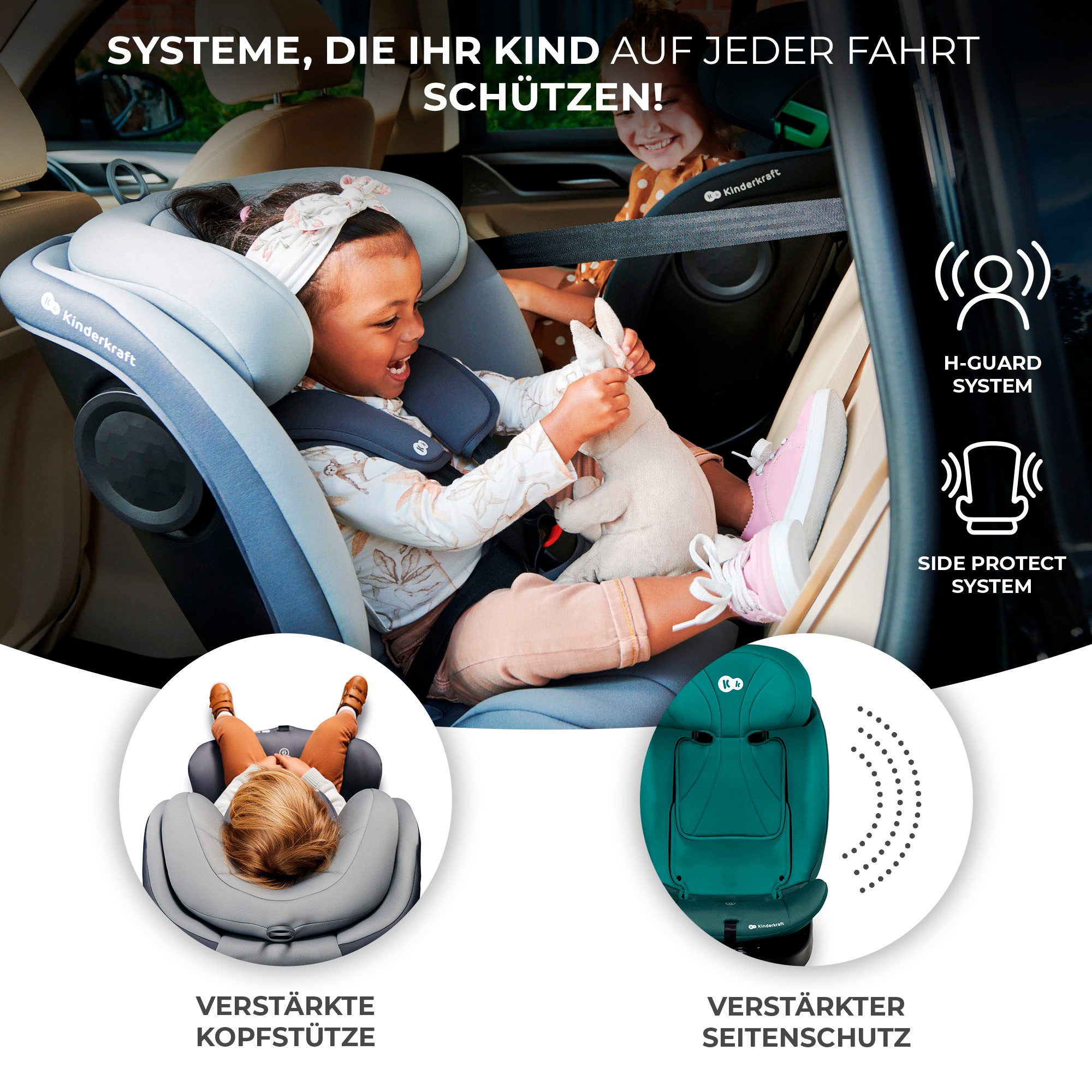 Kinderkraft Autokindersitz »I-GROW i-Size« Klasse 0 / 1 / II / III (bis 36 kg) 360° – drehbarer Kindersitz