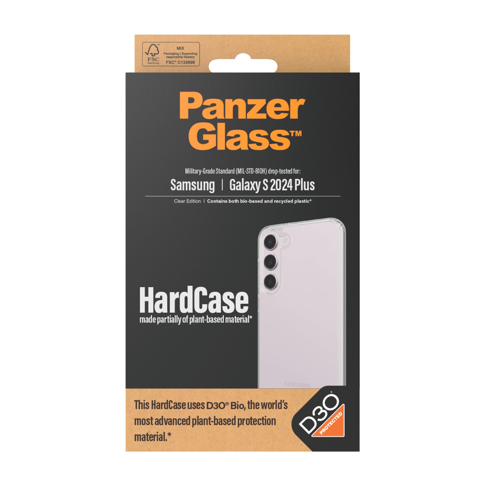 PanzerGlass Handyhülle »HardCase aus D3O für Samsung Galaxy S24 Plus«, Militärstandard MIL-STD 810H Backcover Schutzhülle stoßfest kratzfest