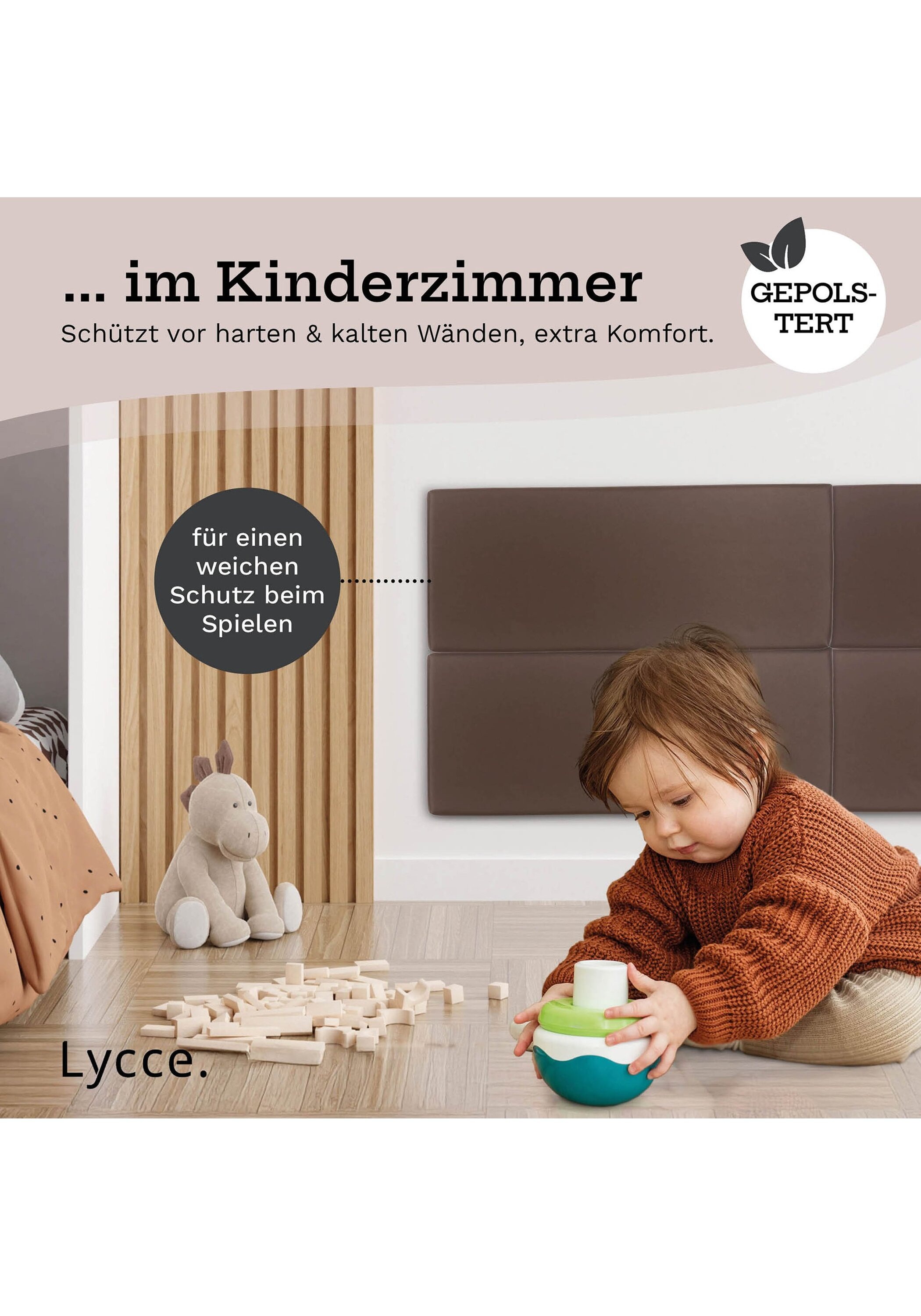 Lycce Rückenkissen »Wandkissen Wandkissen Kunstleder 1er Pack«