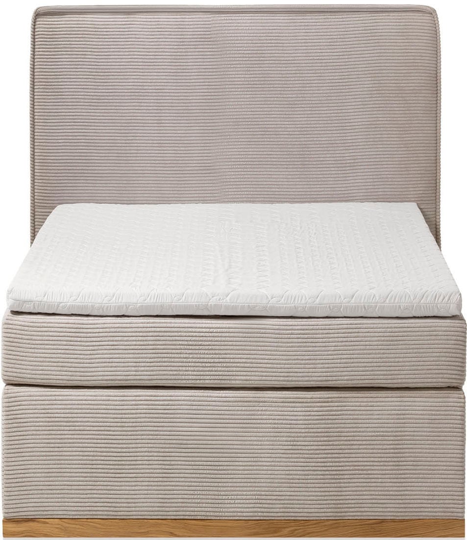 Home affaire Boxspringbett »SHERWOOD Cord Hotelbett, Polsterbett Premiumbett Boxbett« Bestseller Otto´s Choice Luxusbett in 4 Breiten,  Hochwertiger Cord ,weiche Velours-Struktur, mit premium Topper,