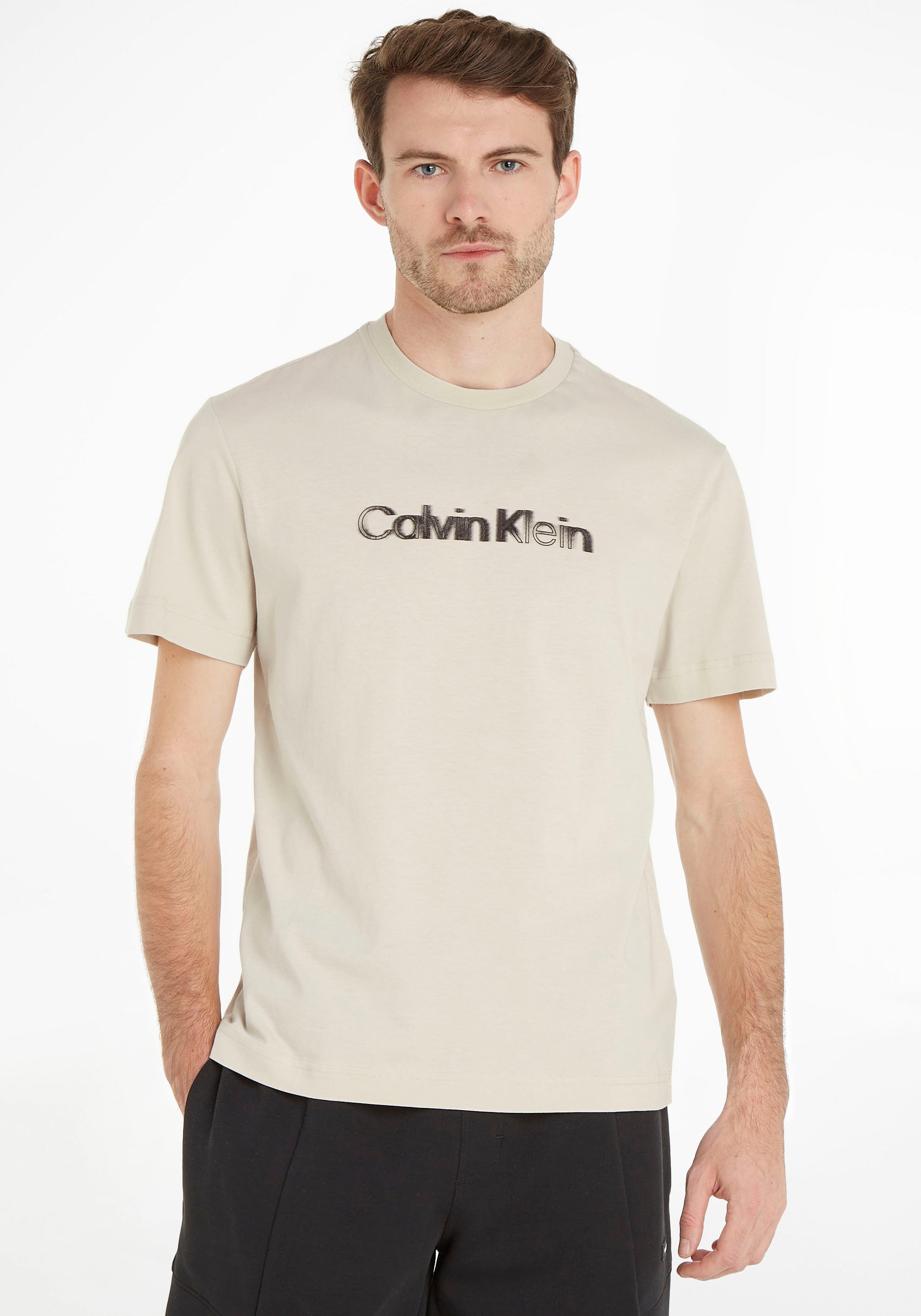 Calvin Klein Kurzarmshirt, Logo mit auf Calvin bei der Brust Klein ♕