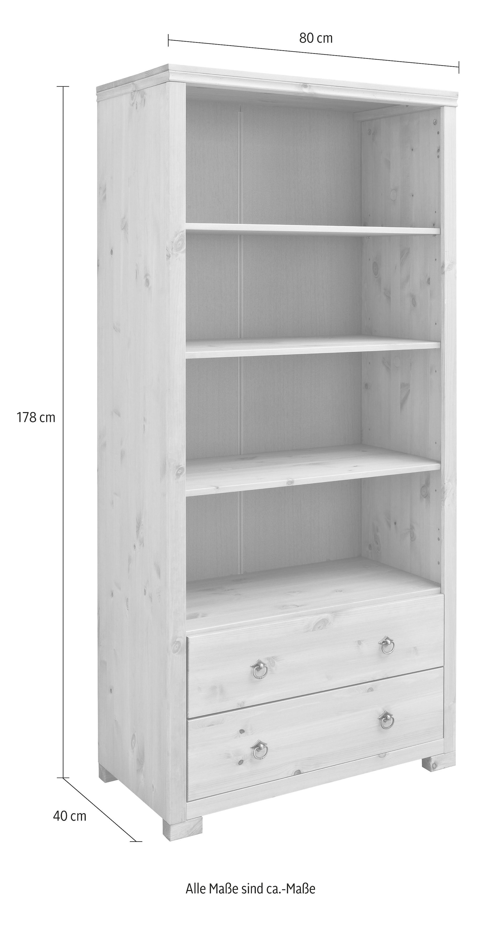 Home affaire Standregal »Gotland«, Breite 80 cm, Höhe 178 cm, aus massiver Kiefer, FSC®