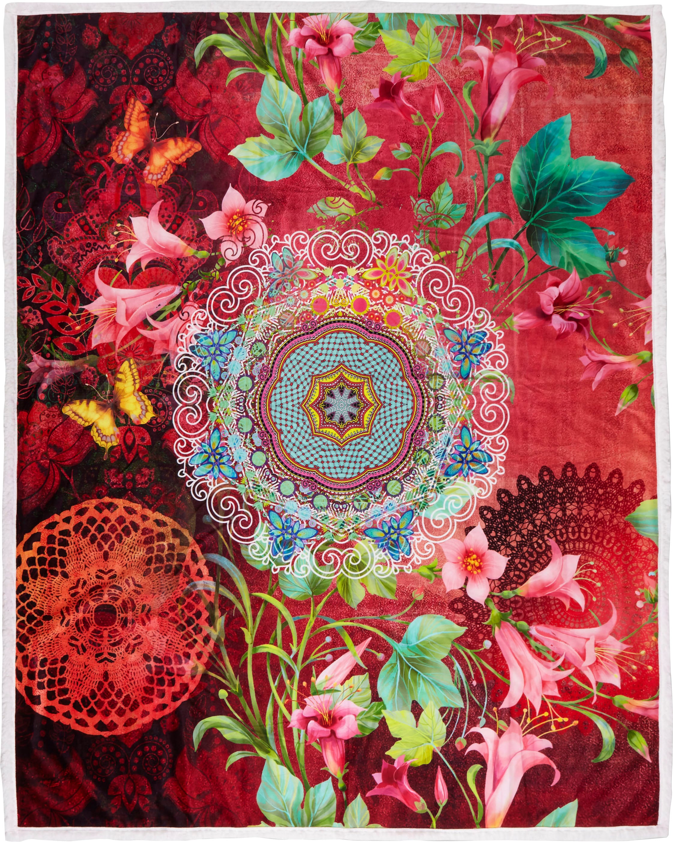 hip Plaid »Novali«, mit Mandala und Blumen, Kuscheldecke online kaufen