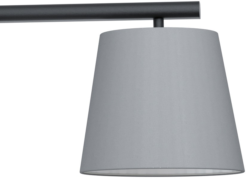 EGLO Hängeleuchte »ALMEIDA 1«, 3 flammig, Leuchtmittel E14 | Leuchtmittel wechselbar-ohne Leuchtmittel, schwarz / L86 x H110 x B25,5cm / exkl. 3 x E14 (je max. 25W) / Stoff