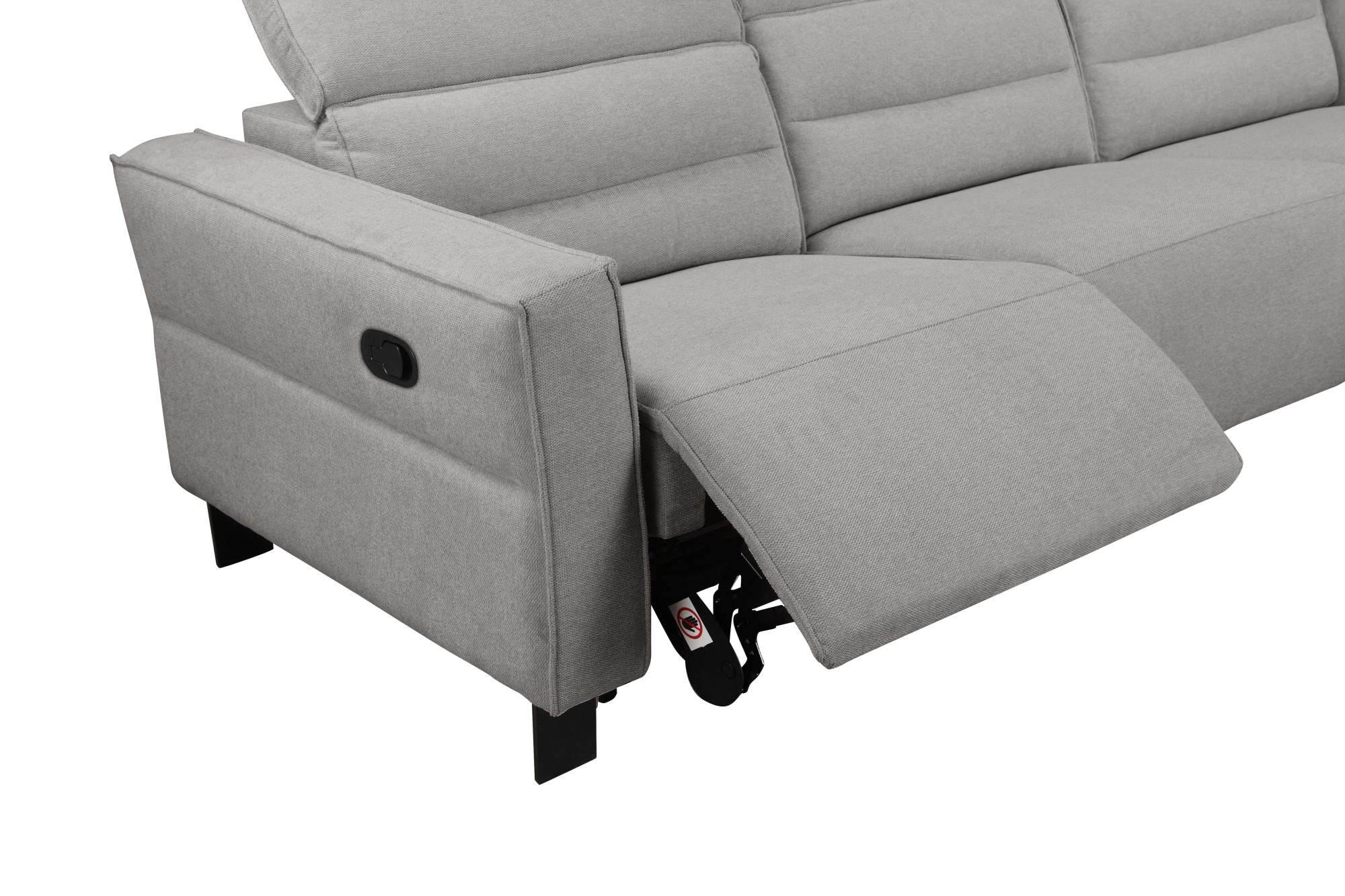 OTTO home Ecksofa »CARPARI Webstoff,L-Form,224 cm, man./elektr. Relaxfunktion« (USB A/C), sowie Kopfteilverstellung