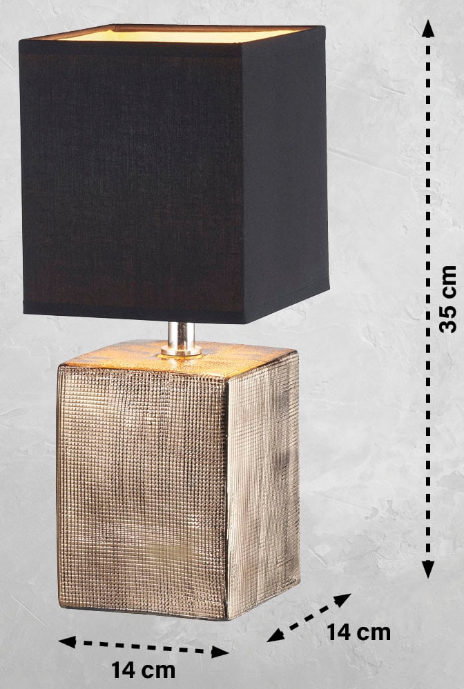 FISCHER & HONSEL Tischleuchte »Ouro«, Leuchtmittel E14 | Leuchtmittel wechselbar, extravaganten Materialkombination