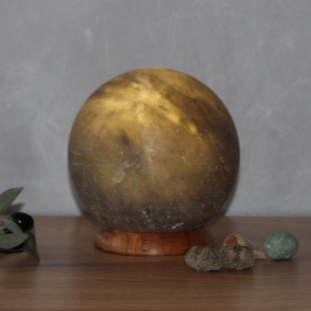 HIMALAYA SALT DREAMS Salzkristall-Tischlampe »Planet«, Leuchtmittel E14 | Leuchtmittel wechselbar, Handgefertigt aus Salzkristall - jeder Stein ein Unikat, ca.3 kg