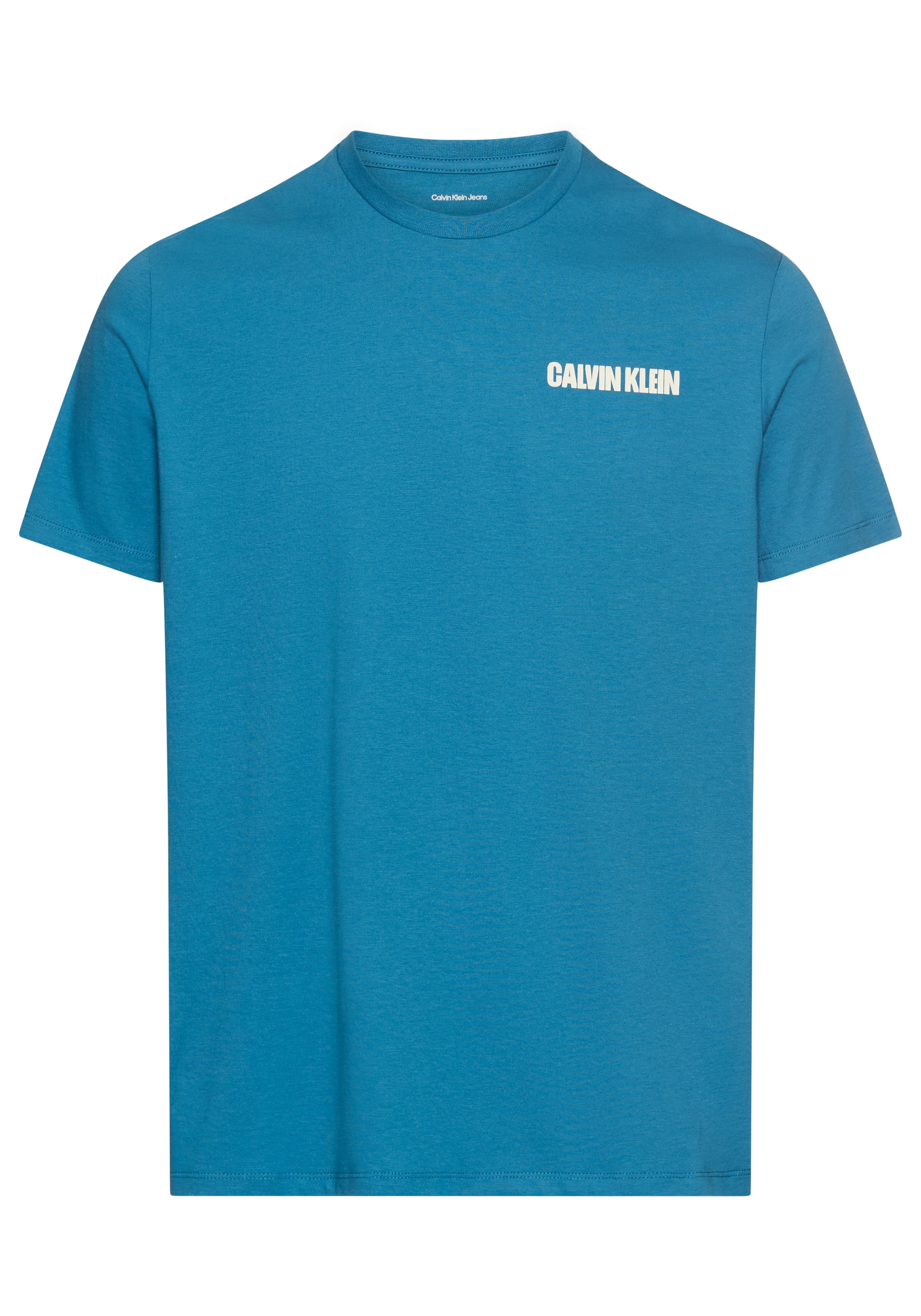 Calvin Klein Jeans T-Shirt »SS 30s E WRD STRTCH«, mit großem Logodruck auf dem Rücken