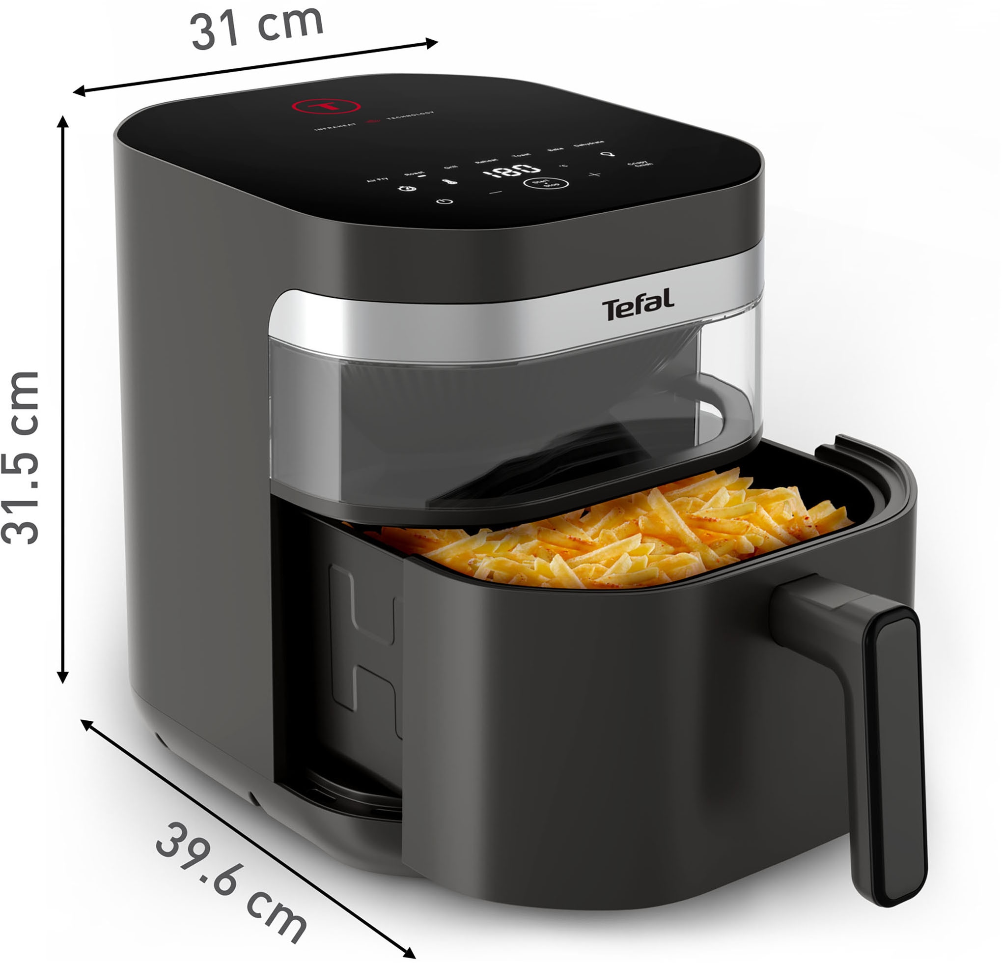 Tefal Heißluftfritteuse »Easy Fry Infrared« 8 Programme, Sichtfenster, doppelte Heizelemente, EY832H