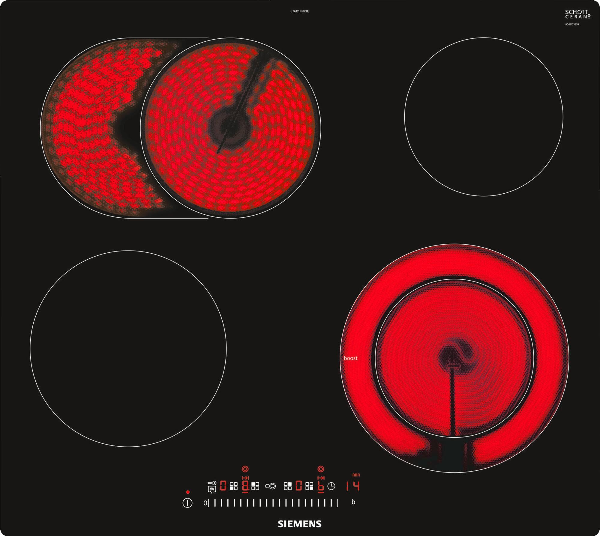 SIEMENS Elektro-Kochfeld von SCHOTT CERAN® »ET601FNP1E«, ET601FNP1E