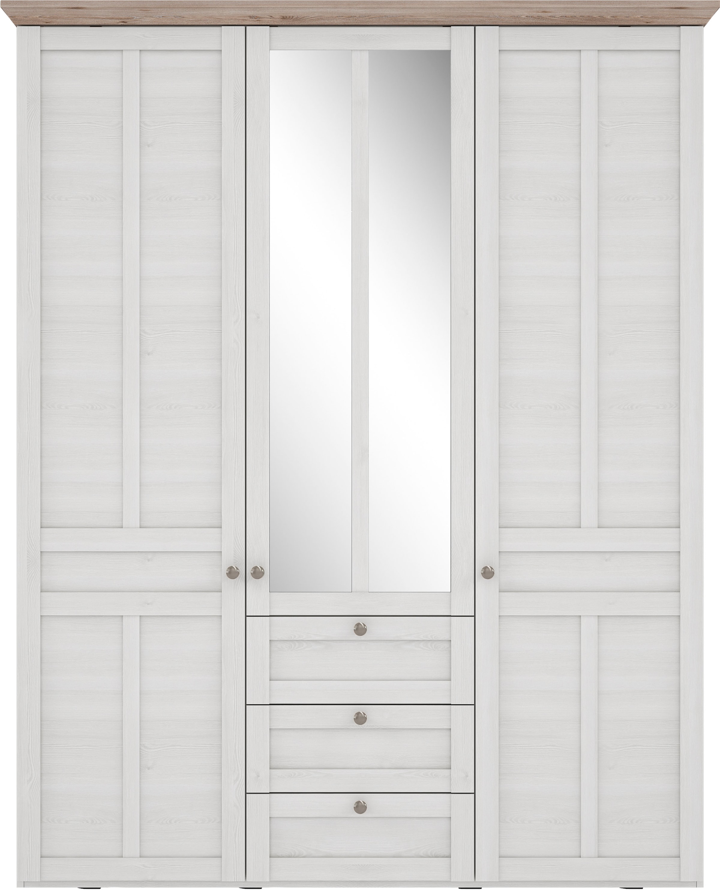 FORTE Kleiderschrank »Iloppa«, (Maße: B/H/T ca. 155x192,6x57,3 cm), im Landhausstil