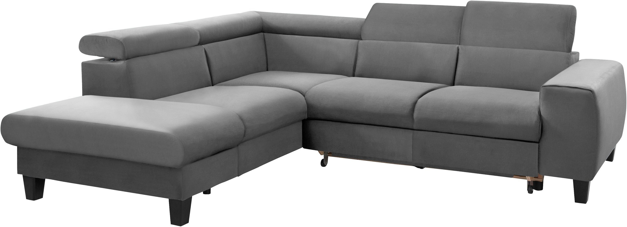 COTTA Polstergarnitur »Morven L-Form«, (Set), Set bestehend aus: Ecksofa mit Kopfteilverstellung & Hocker