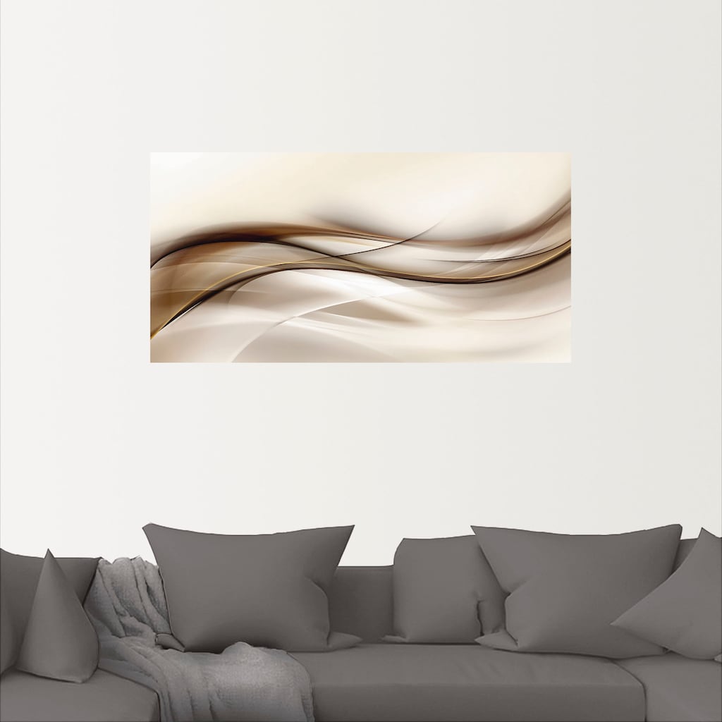 Artland Wandbild »Braune abstrakte Welle«, Muster, (1 St.)