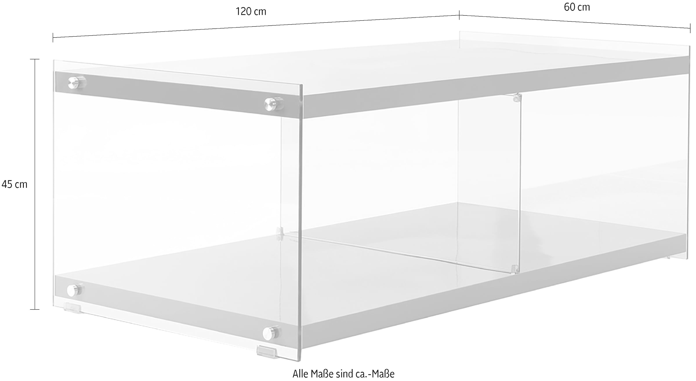 Kayoom TV-Schrank »TV-Tisch Elementary, eckige Form, viel Ablagefläche« 1 Stk. tlg. TV-Tisch, gehärtetes Glas, pflegeleicht