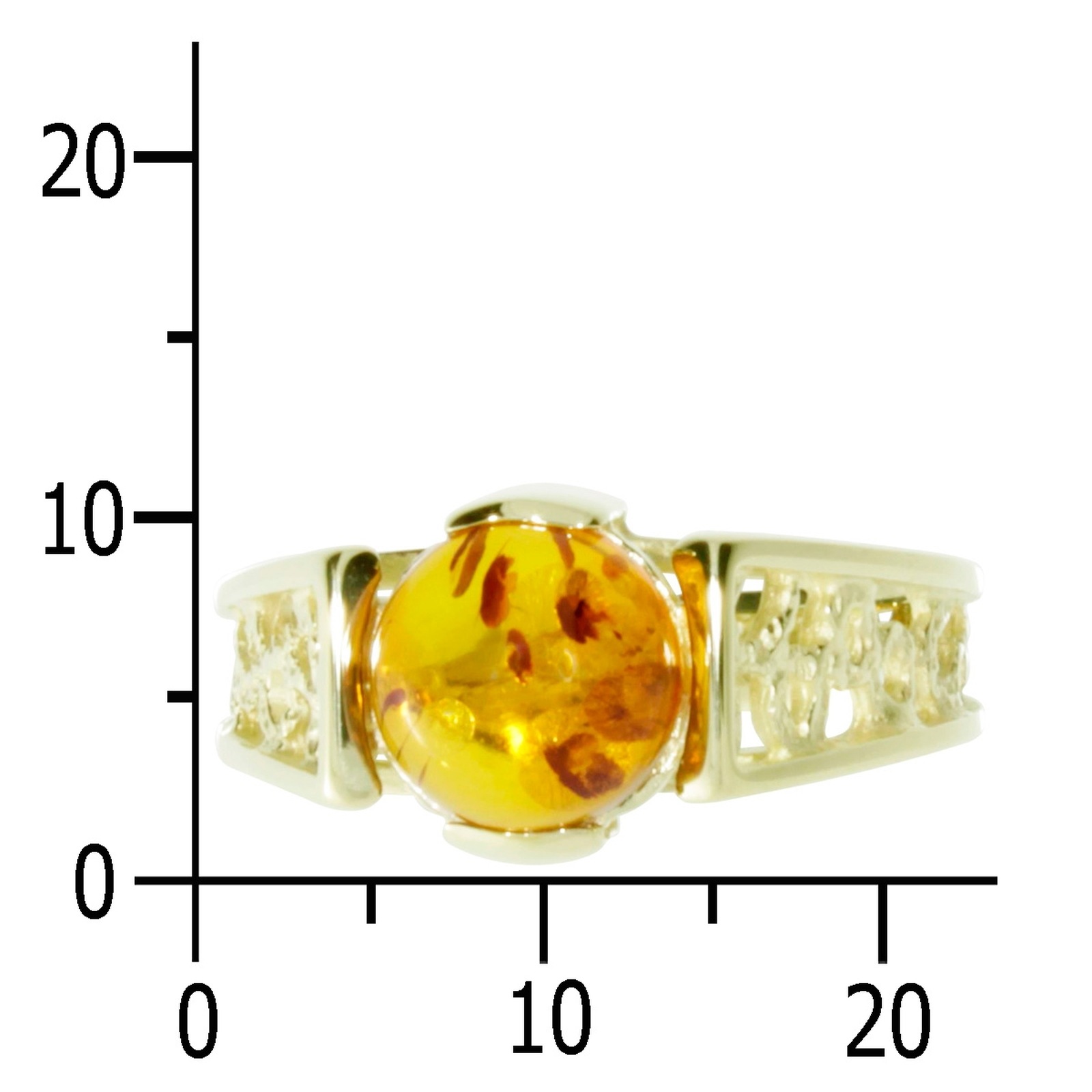 OSTSEE-SCHMUCK Fingerring »- Kiruna - Gold 333/000 - Bernstein«