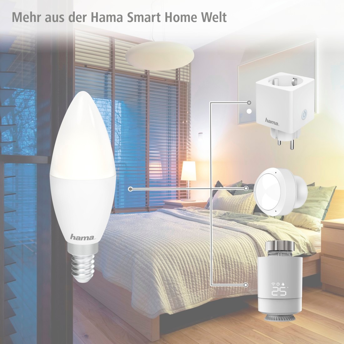 kaufen LED-Leuchte 2700K Jahren Garantie Hub Smarte Kerze Glühbirne Typ ohne XXL Hama LED online 5,5W« - »Smarte mit 3 E14 6500K |