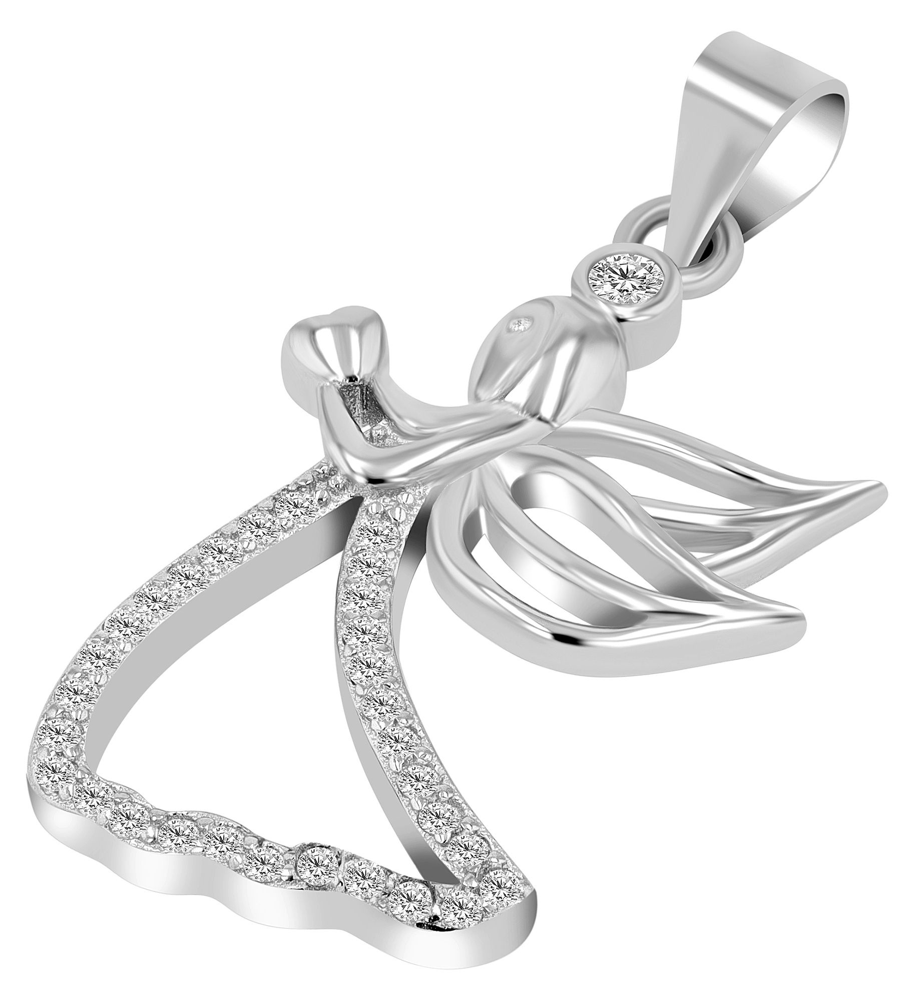 Adelia´s Kettenanhänger »Damen Anhänger ¿ Engelanhänger aus 925 Silber mit Zirkonia« ()