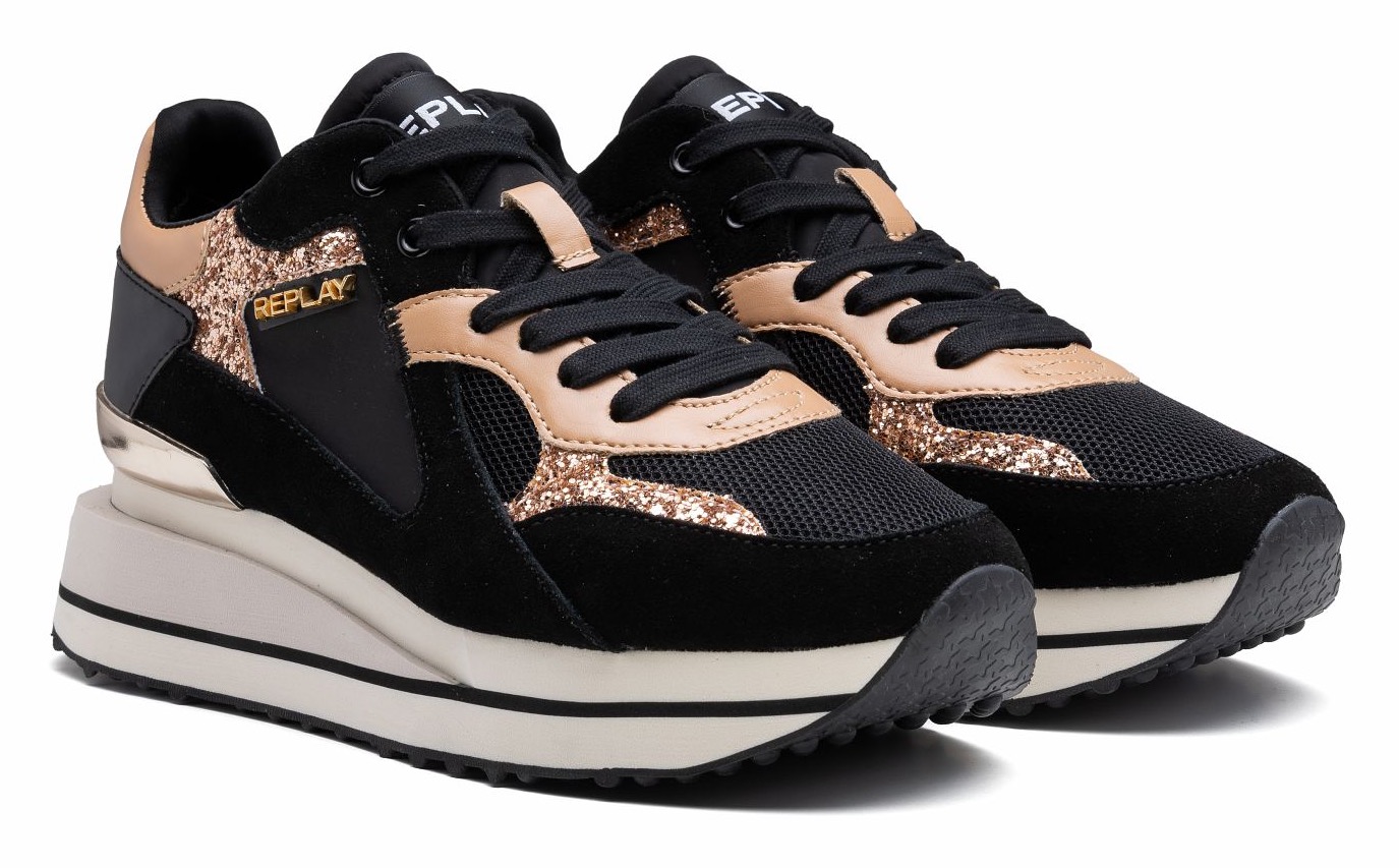 Replay Wedgesneaker »LUCILLE SOLAR«, mit Glitzer-Besatz kaufen
