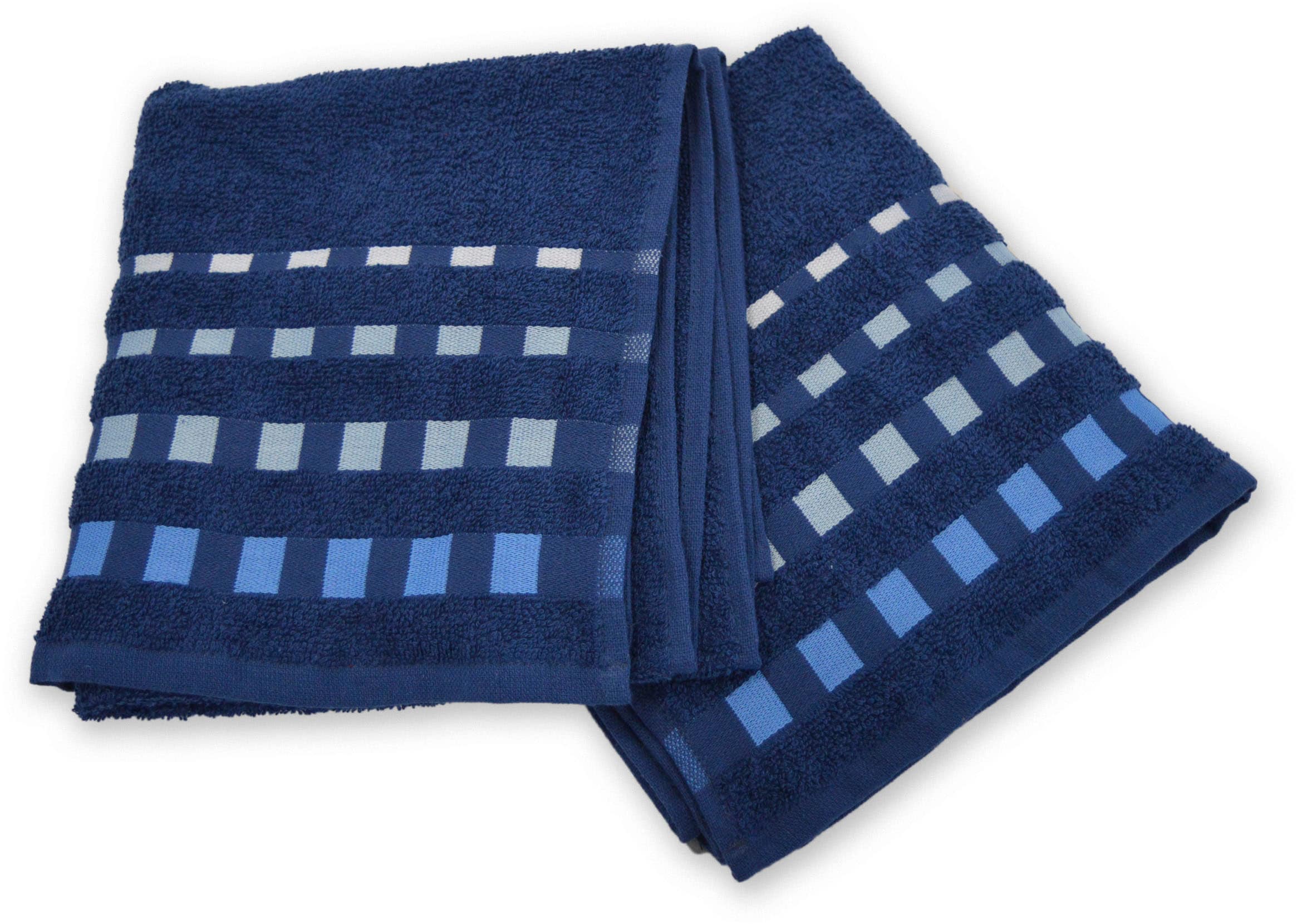 KiNZLER Handtuch Set »Kreta«, (Set, 4 St., 4x Handtuch 50x100 cm), Uni Farben, mit Bordüre, leichte Qualität, als 2, 4 oder 8-tlg. Set