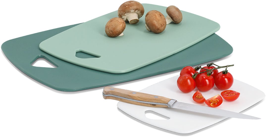 Zeller Present Schneidebrett »Set aus Kunststoff, 3-tlg.« hygienisch, kratzfest, flexibel