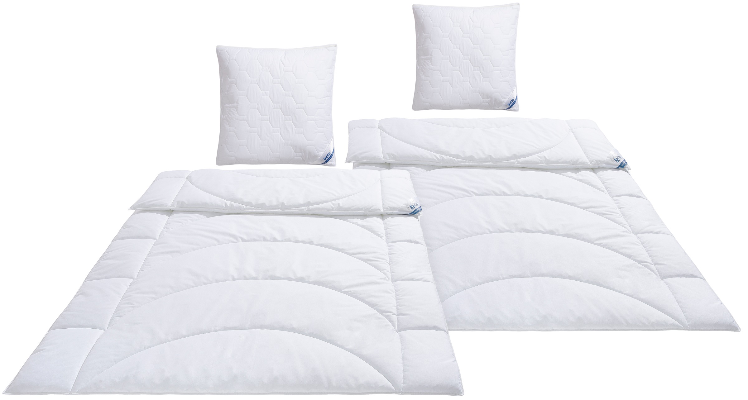 Beco Microfaserbettdecke + Microfaserkissen »Medibett, Bettdecke 135x200 cm mit Kissen 80x80 cm im Set«, (Spar-Set, Bei Nichtgefallen beinhaltet die Rückgabe das Gesamtangebot.), Bettdecke & Kissen für allergiker geeignet (Hausstauballergiker)