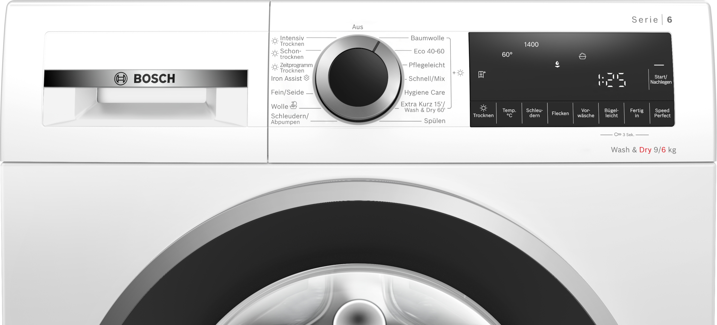 BOSCH Waschtrockner »WNG24442« Serie 6 9 kg /6 kg 70 dB(A)
