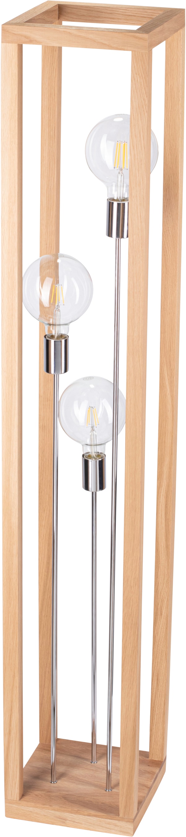 SPOT Light mit Stehlampe Eichenholz, bequem 3 flammig-flammig, aus FSC®-Zertifikat Naturprodukt bestellen »KAGO«, Nachhaltig