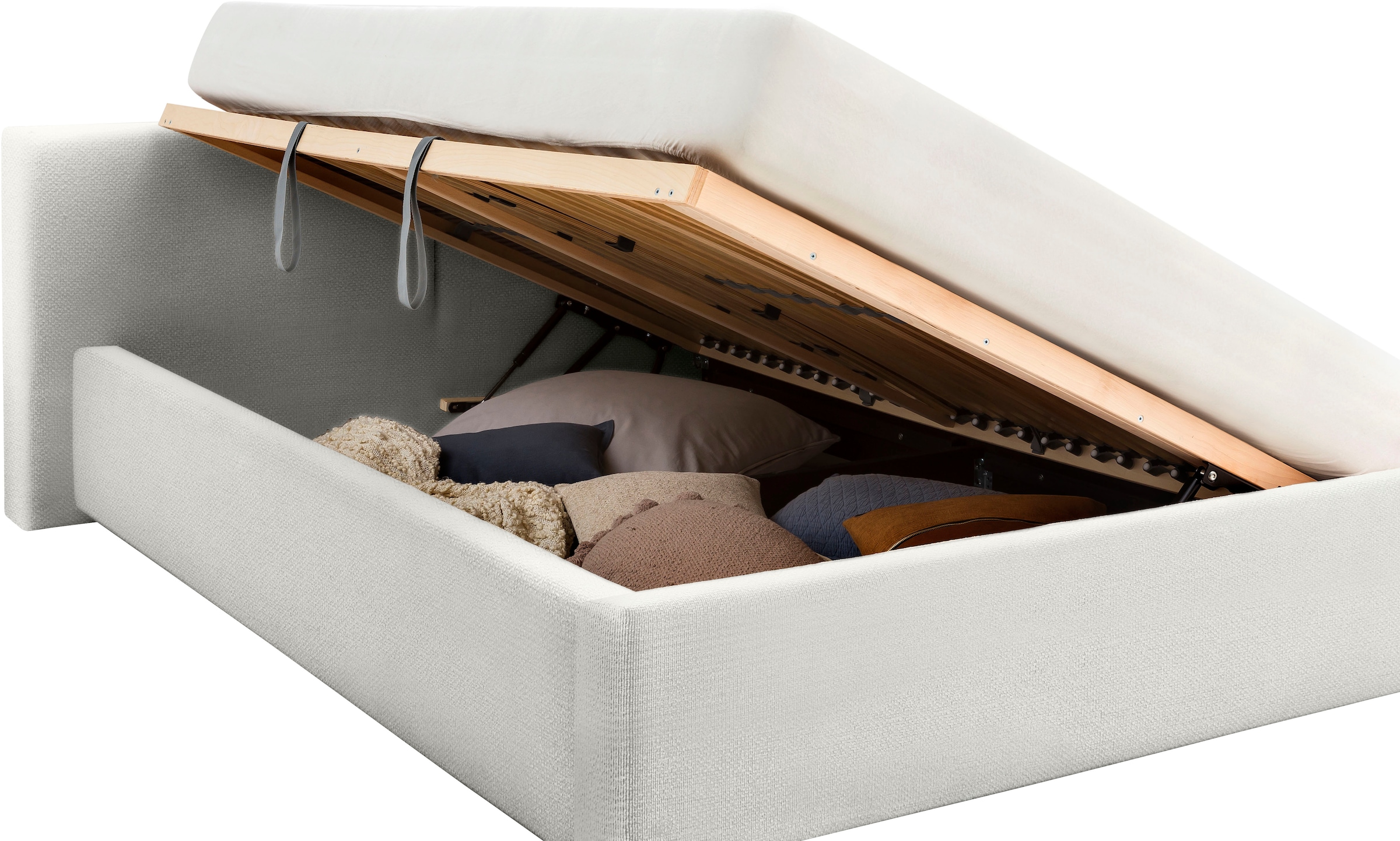 meise.möbel Polsterbett »Cube wahlweise mit Matratze und Bettkasten« extra flaches Kopfteil, erhältlich in den Breiten 140cm, 160cm & 180cm