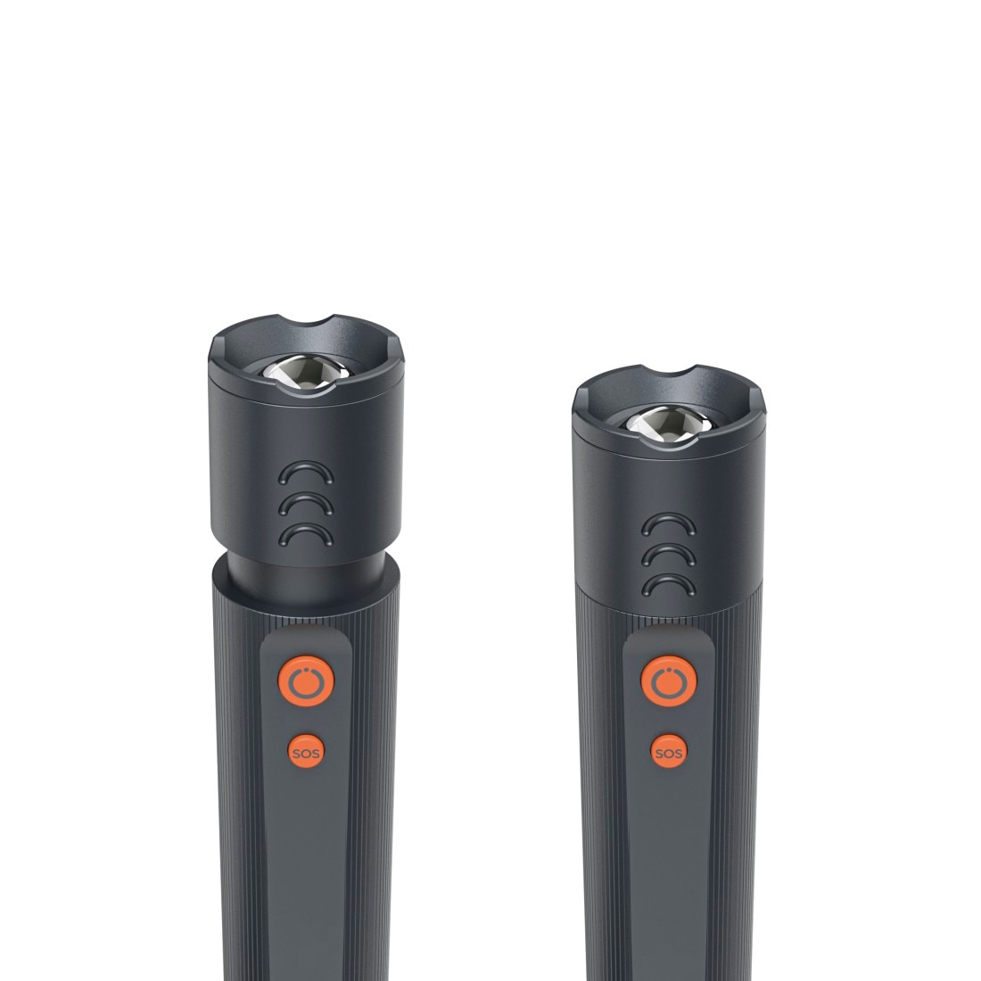 Hama LED Taschenlampe »LED-Taschenlampe, Batterien, stoßfest, Alu, 4 Modi + SOS, Zoom« stromsparend, Schutz vor Spritzwasser, robust