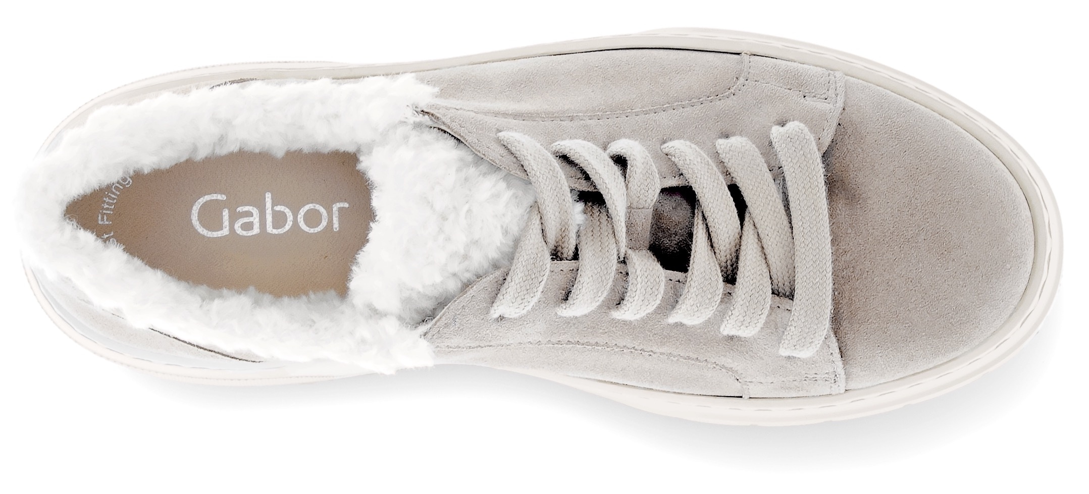 Gabor Plateausneaker  , Plateau, Freizeitschuh, Halbschuh, Schnürschuh mit Warmfutter-Kragen