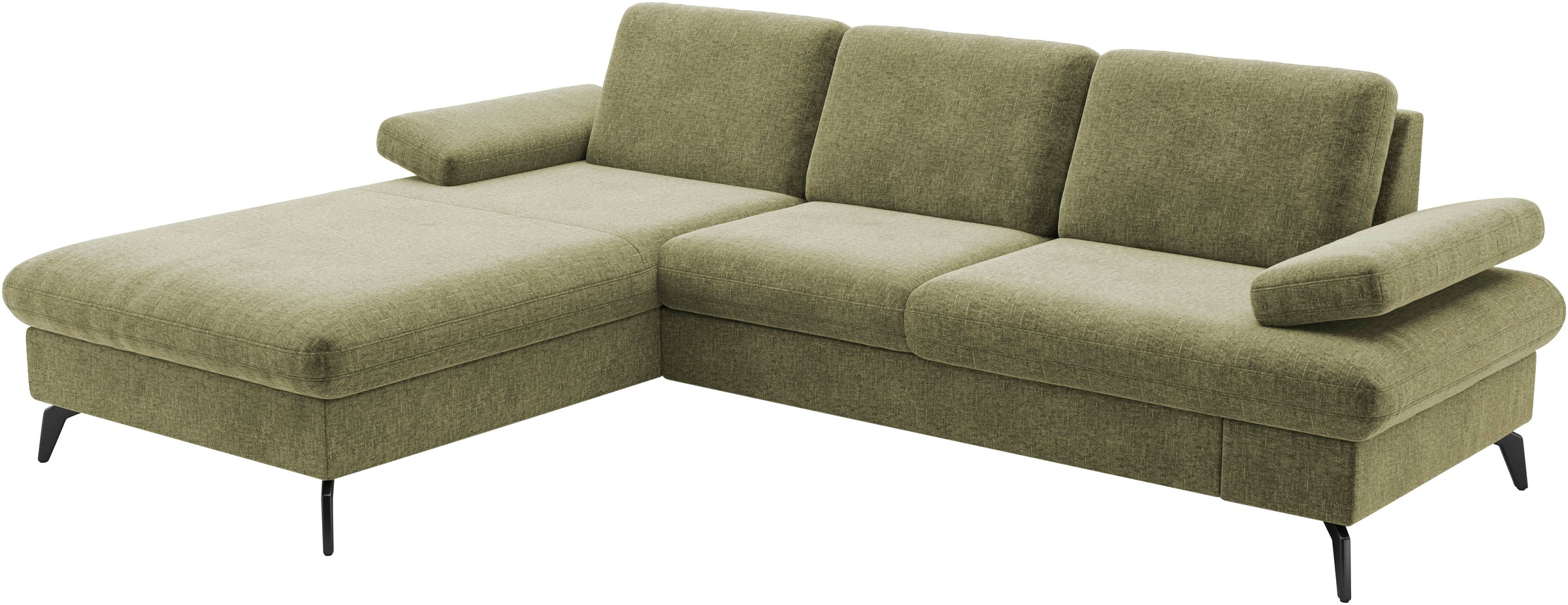 sit&more Ecksofa »Morris Jubi L-Form«, inkl. Armteilfunktion und 1 Zierkissen, wahlweise mit Bettfunktion