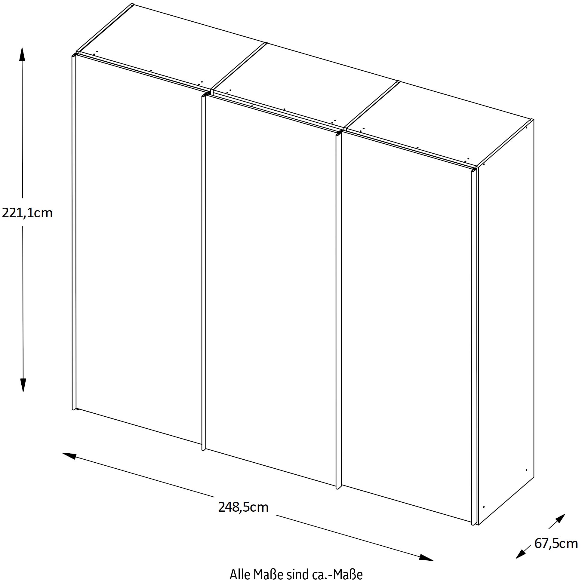 STAUD Schwebetürenschrank »Sinfonie Plus, edles Design in hochwertiger Qualität, Made in Germany« Mit vier verschiedenen Ausstattungsvarianten