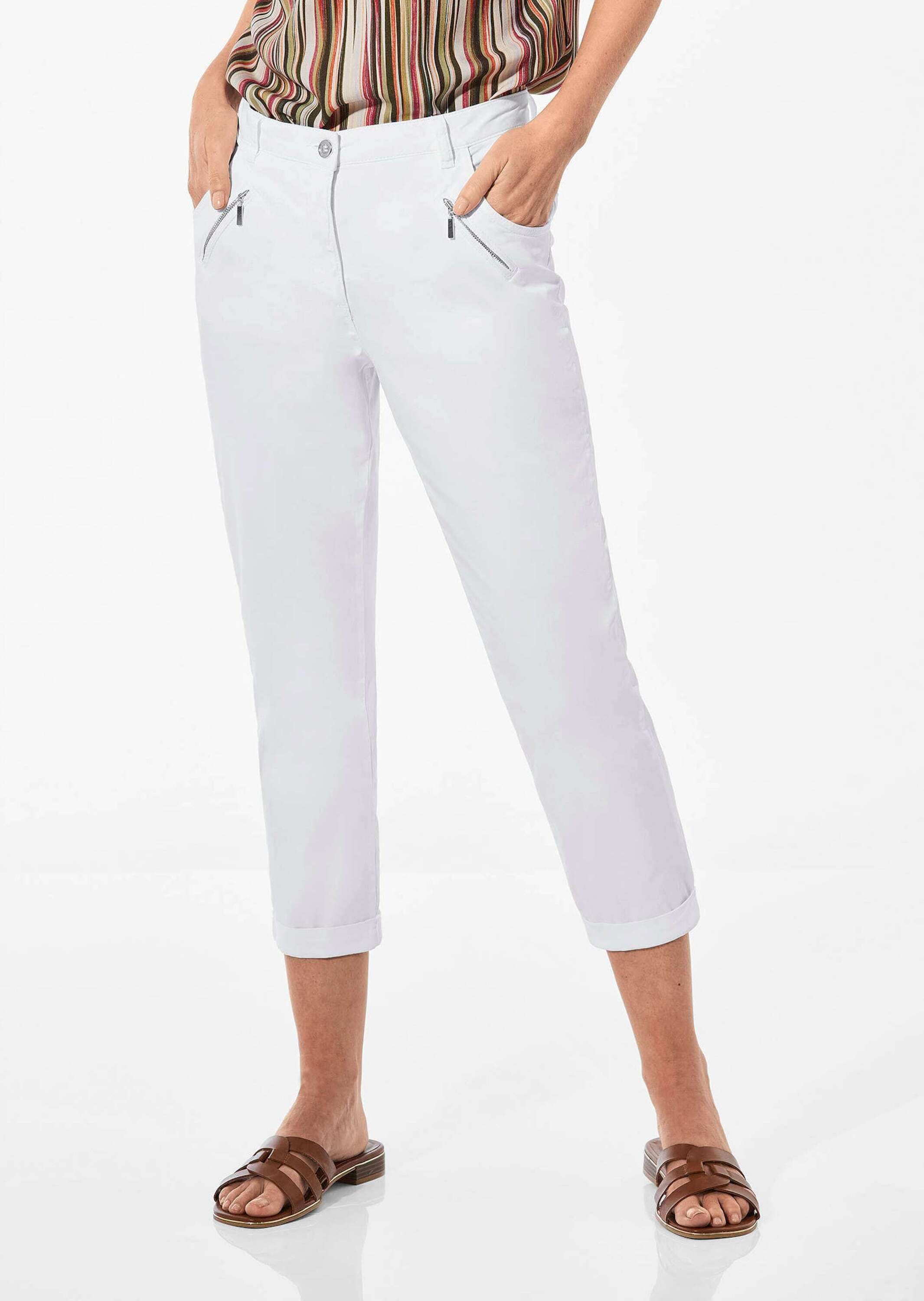 GOLDNER 7/8-Hose »Chino-Hose Lässige Chinohose mit weichem Peach-Finish«