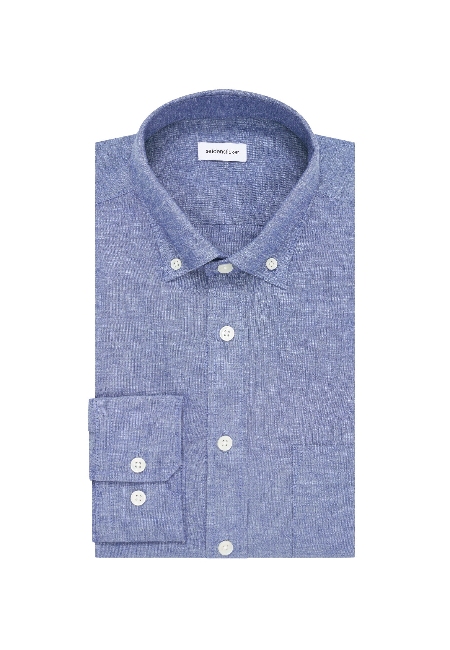 seidensticker Businesshemd »Schwarze Rose«, Slim Langarm Button-Down-Kragen Uni